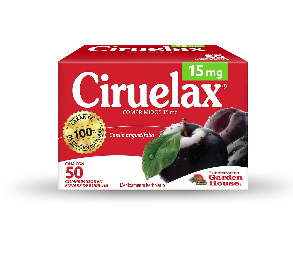 Ciruelax Laxante De Origen Natural Con 50 Comprimidos