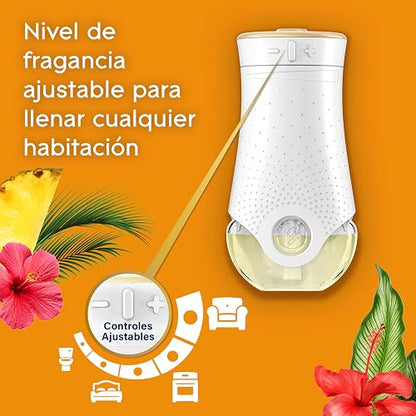 Glade Aromatizante para Hogar Eléctrico Hawaiian Breeze, 5 Repuestos 21 ml