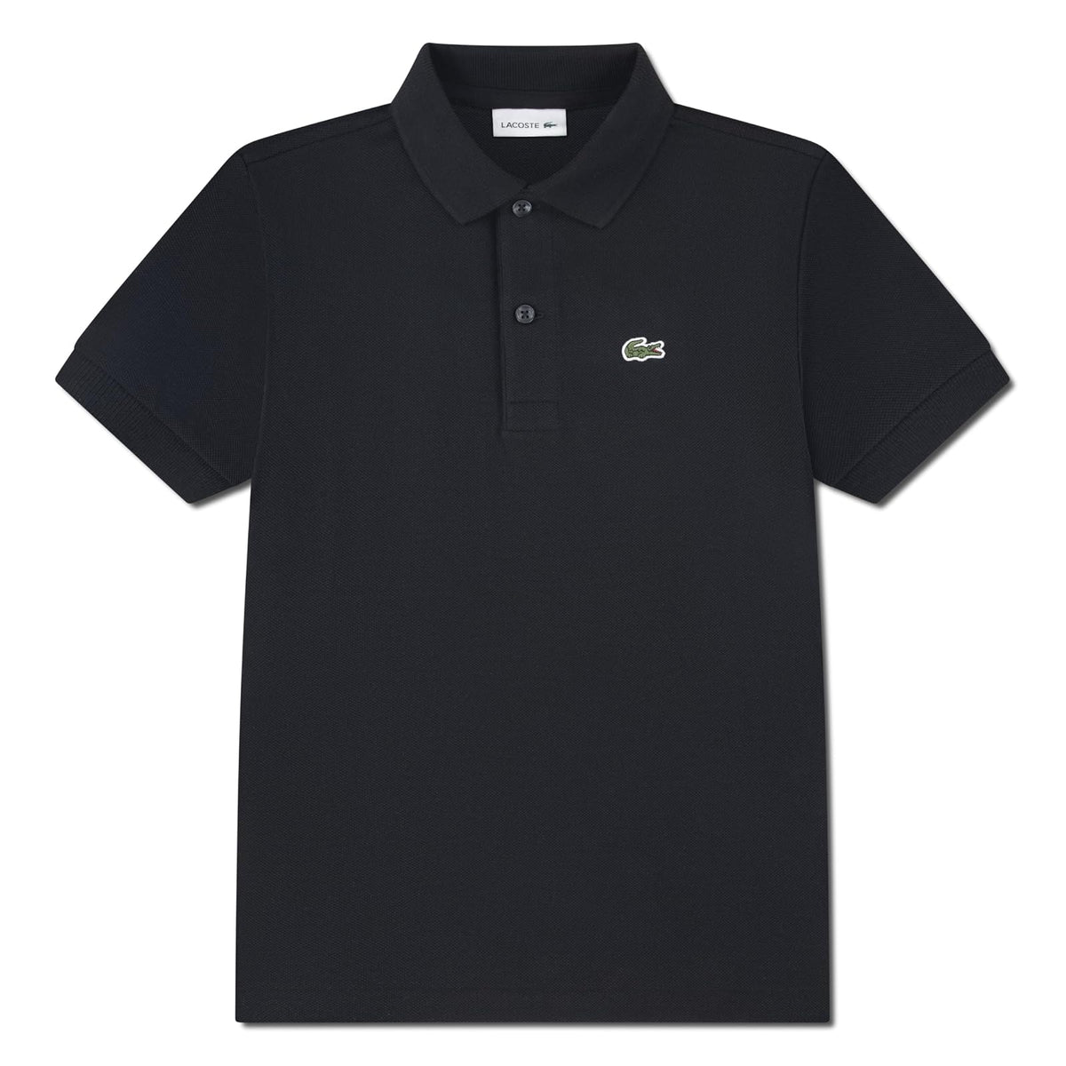Lacoste Polo Clásico de Piqué Manga Corta para Niño - Negro - - 7