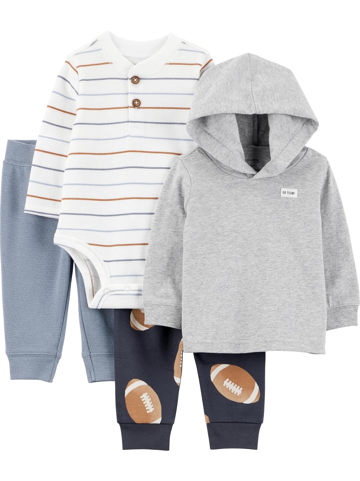 Simple Joys by Carter's 4-piece Bodysuit, Top, and Pant Set Conjunto superior e inferior Bebé-Niños