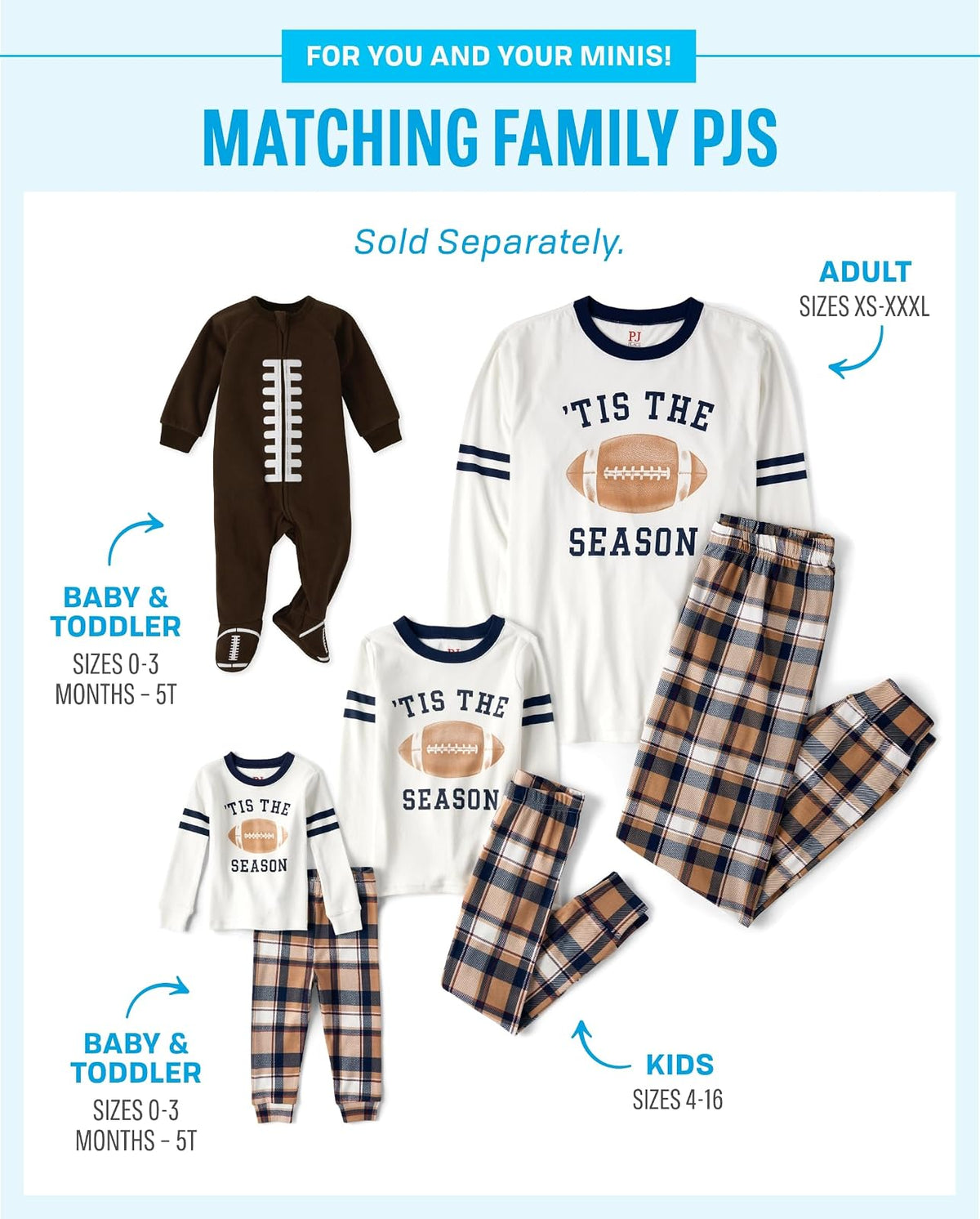 The Children's Place Conjunto de Pijama de fútbol a Juego, algodón Juego de Pijama para bebés Unisex