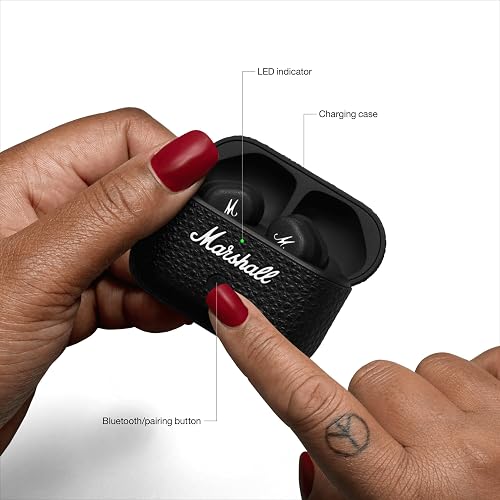 Marshall Motif II ANC Audífonos Inalámbricos Bluetooth - Negro | Auriculares Bluetooth con cancelación activa de ruido, 30 horas de reproducción - Negro