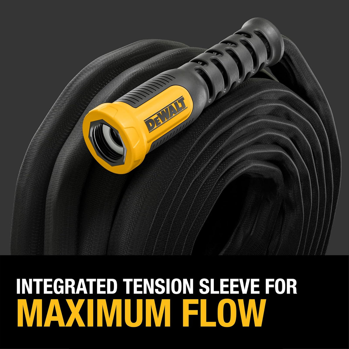 DEWALT DXMH3302 - Manguera de jardín de tela de grado profesional resistente de 50 x 5/8 pulgadas