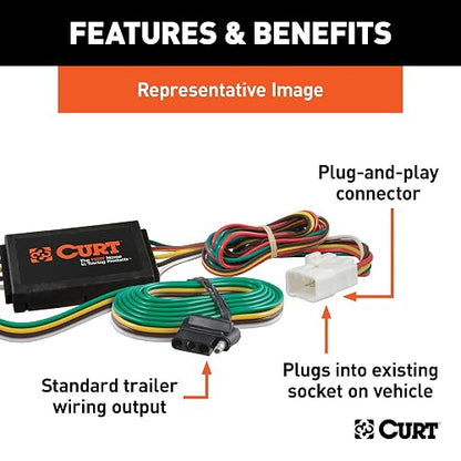 CURT Arnés de Cableado de Remolque de 4 Pines para Mazda CX-9, 56338