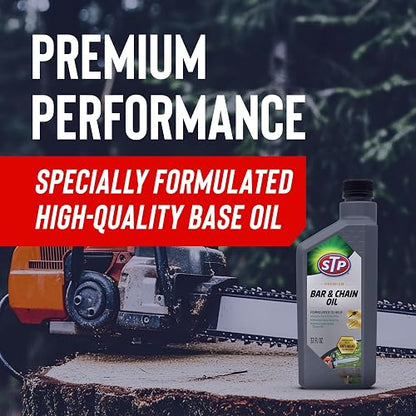 STP 18591 Aceite Barra y Cadena Premium Tratamiento Motosierra Reduce Desgaste 32oz