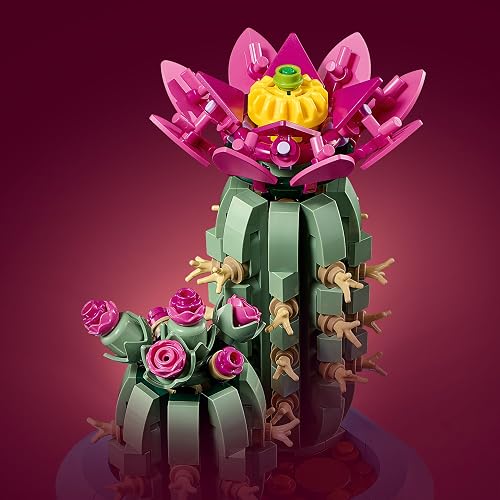 LEGO Cactus en Flor – Planta de Interior Decorativa – Set de Construcción para Mayores de 9 Años – Idea de Regalo para Niñas y Niños – Cactus en Maceta – 11509