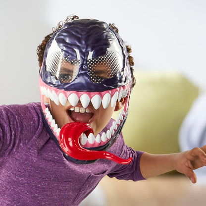 Marvel Venom Máscara de Cosplay con Lengua Movible Para Niños