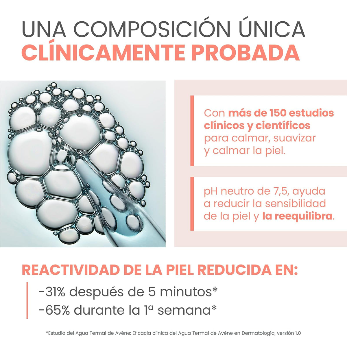 AVENE Agua Termal en Spray, Calmante Piel Sensible, Uso Facial y Corporal, 150ml
