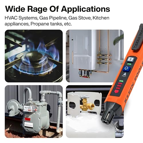 KLEIN TOOLS ET190 | Detector De Fugas De Gas | Alerta LED Y Sonora | Ligero | Detecta fugas de gas con alertas audibles y LED en un diseño ligero y fácil de manejar durante inspecciones.