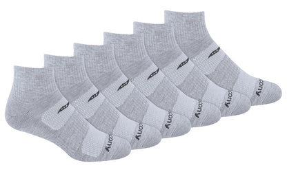 Saucony Calcetines Deportivos de Malla para Hombre Paquete de 6 Pares - G - Gris (6 pares)