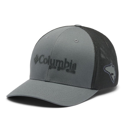 Columbia PFG Logo Mesh Ball Cap Tapa Unisex Adulto - CH - Logotipo apilado de titanio Ii - Shark - Pfg