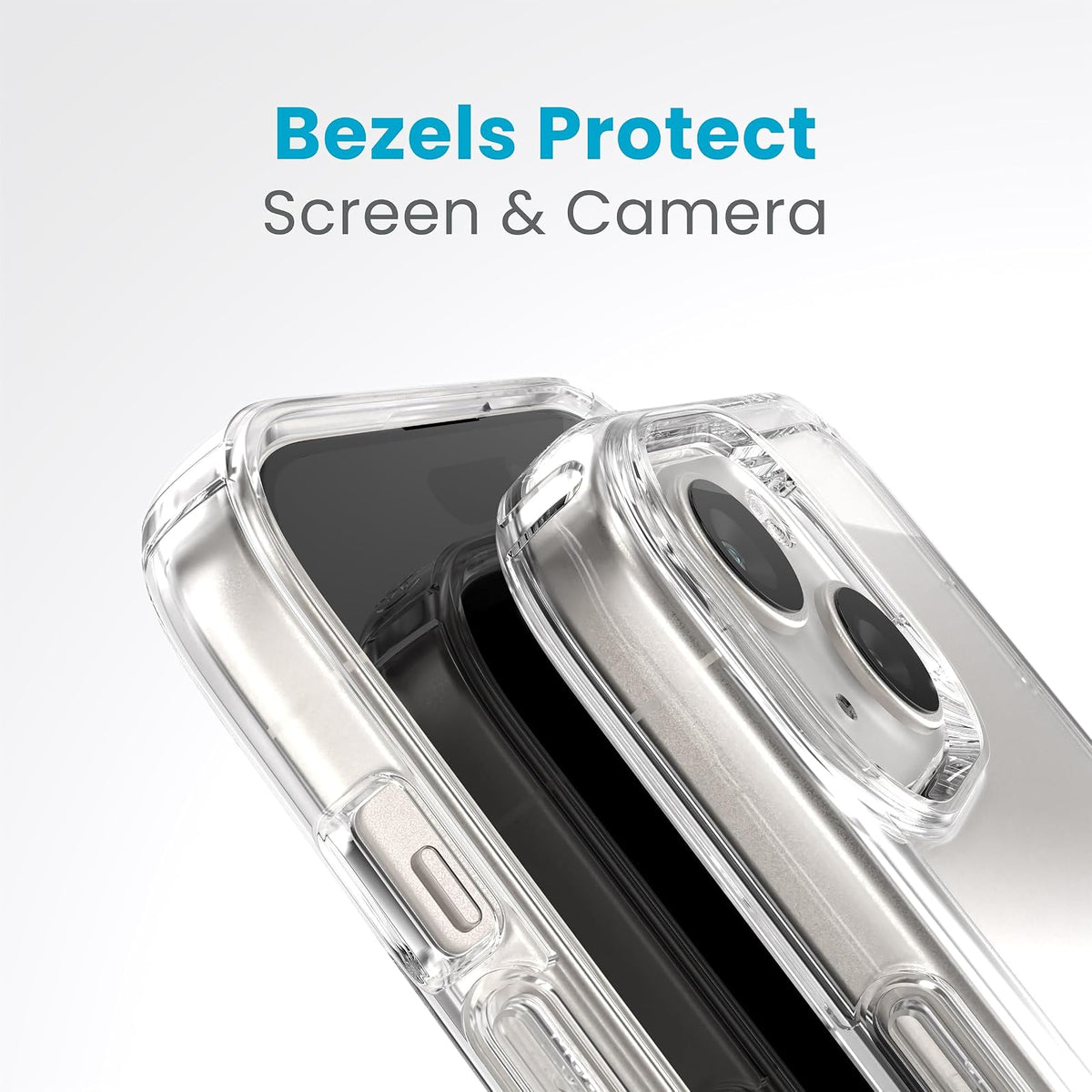 Speck - Funda Transparente para iPhone 15, Delgada, protección contra caídas, para iPhone 15, iPhone 14 y iPhone 13, Resistente a los arañazos, antiamarilleo, Funda de teléfono de 6.1 Pulgadas,