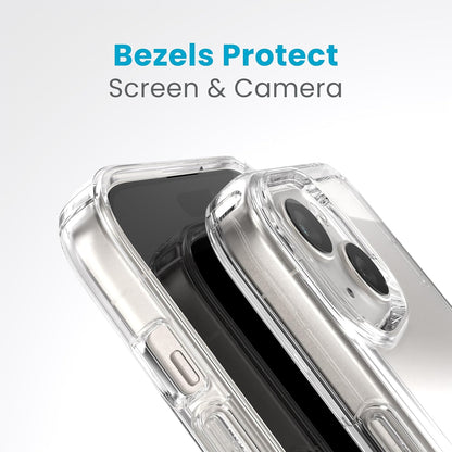 Speck - Funda Transparente para iPhone 15, Delgada, protección contra caídas, para iPhone 15, iPhone 14 y iPhone 13, Resistente a los arañazos, antiamarilleo, Funda de teléfono de 6.1 Pulgadas,