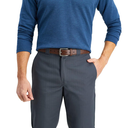 Columbia Cinturón cosido con logotipo de Trinity – Vestido casual con hebilla de una sola punta para jeans, caqui Cinturón para Hombre