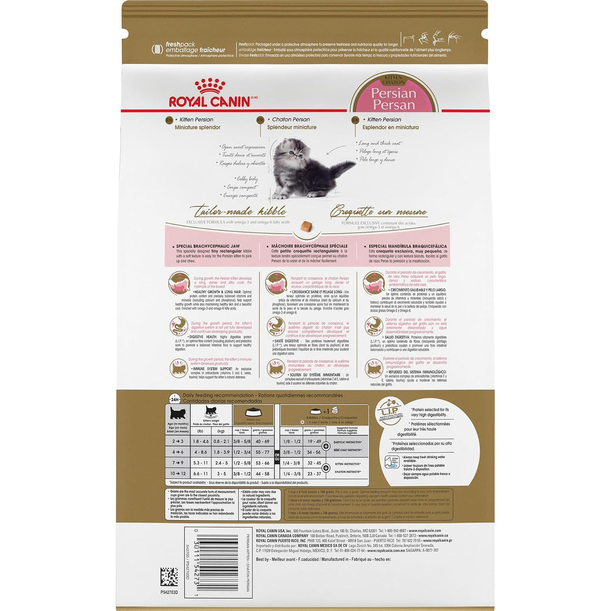 Royal Canin Alimento seco para gatos adultos para gatitos persas de raza felina, 3 libras