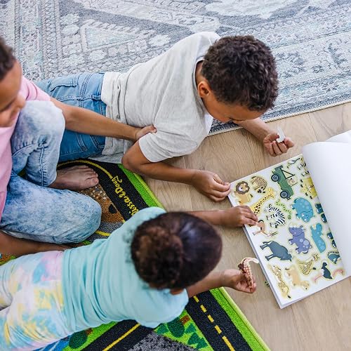 Melissa & Doug Bloc de Adhesivos Reutilizables de los Hábitats, Lámina Extra Grande de Actividades con Autoadhesivos, Fondos Extraíbles, Libros de Actividades Para Niños (150 calcomanías)