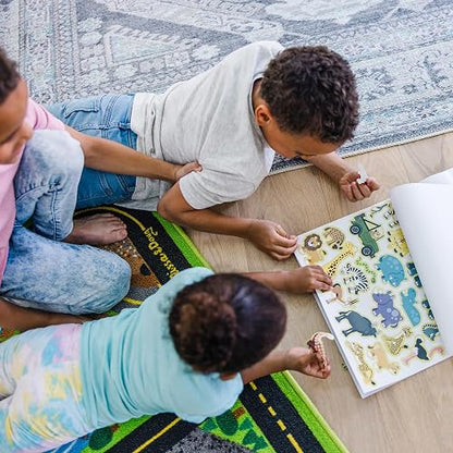 Melissa & Doug Bloc de Adhesivos Reutilizables de los Hábitats, Lámina Extra Grande de Actividades con Autoadhesivos, Fondos Extraíbles, Libros de Actividades Para Niños (150 calcomanías)