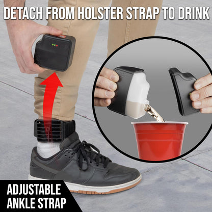 GoPong - Frasco para monitor de tobillo (5 onzas) - Frasco de alcohol oculto, regalo divertido para pulsera de arresto domiciliario