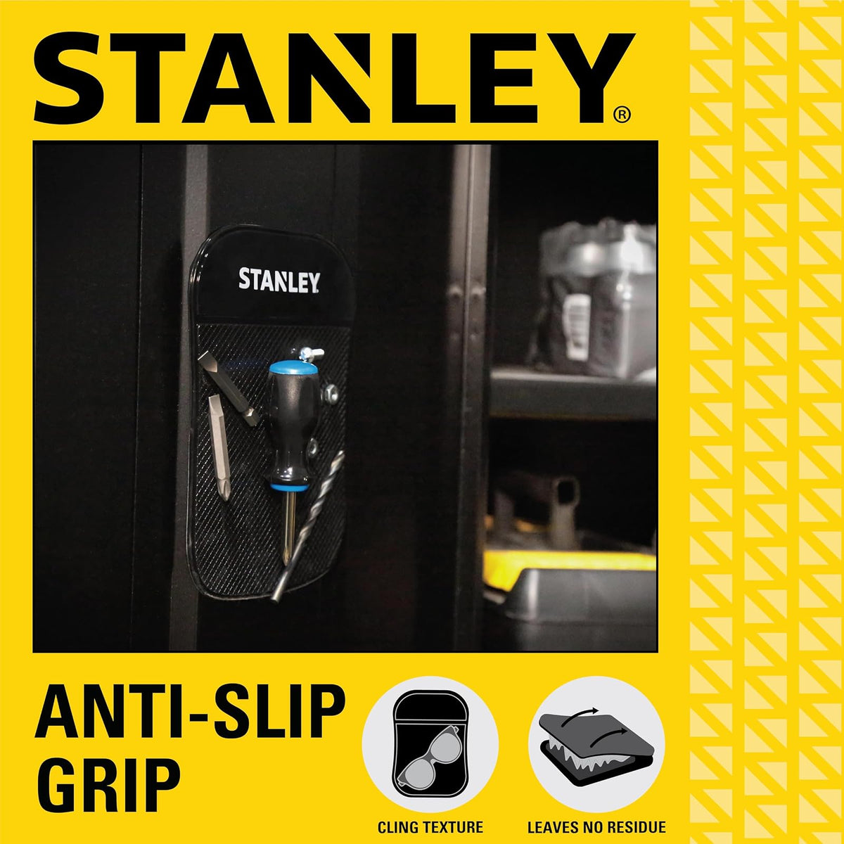 STANLEY S4006 - Almohadilla de gel antideslizante extra fuerte de 4.5 x 6.5 pulgadas, para teléfono celular, tablet, GPS, llaves o anteojos de sol