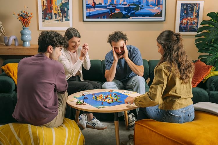 Survive The Island, Juego de Mesa de Supervivencia, 2-5 Jugadores, 45 Minutos por Partida, Edad 8+ Años, Tablero Hexagonal con Criaturas y Volcanes, Español