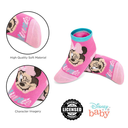 Disney Baby Girls & Boys Minnie Mouse, Mickey Mouse, Baby Shark, Justice League 10-pack Infant Sock 0-24 Months Calcetines bebés niños