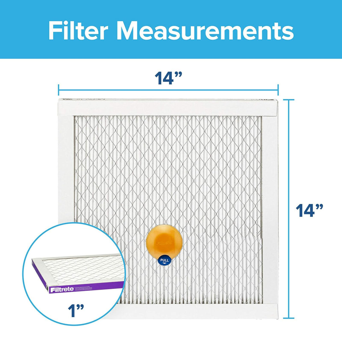 Filtrete Smart Filter MPR 1500 14 x 14 x 1 Allergen, Bacteria & Virus AC Furnace Air Filter, 2-Pack