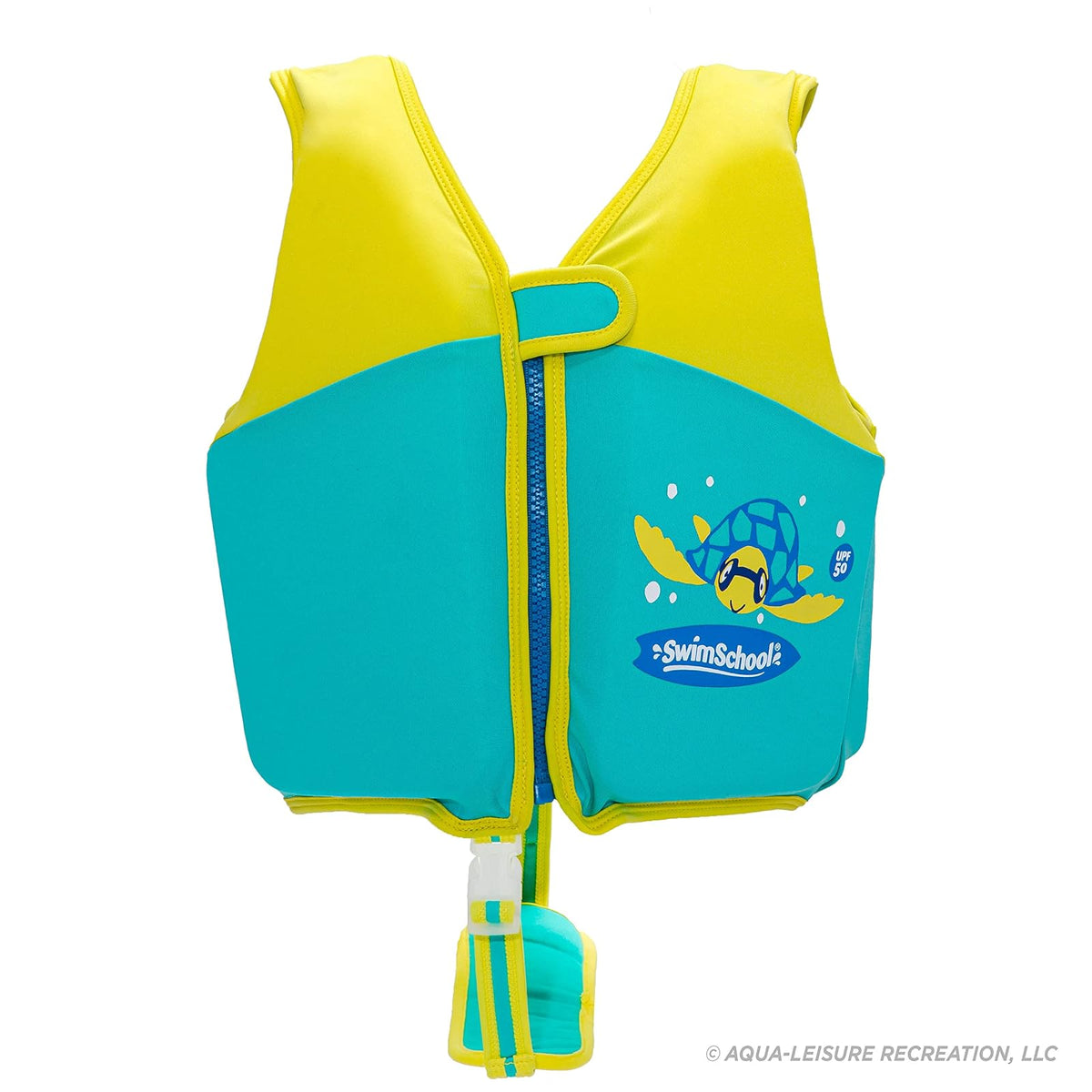 SwimSchool - Chaleco de natación para niños fácil de Poner y Quitar - Tallas: S/M hasta 33 Libras y Mediano/Grande hasta 50 Libras. - Colores: Azul, Naranja, Rosa y Espuma de mar