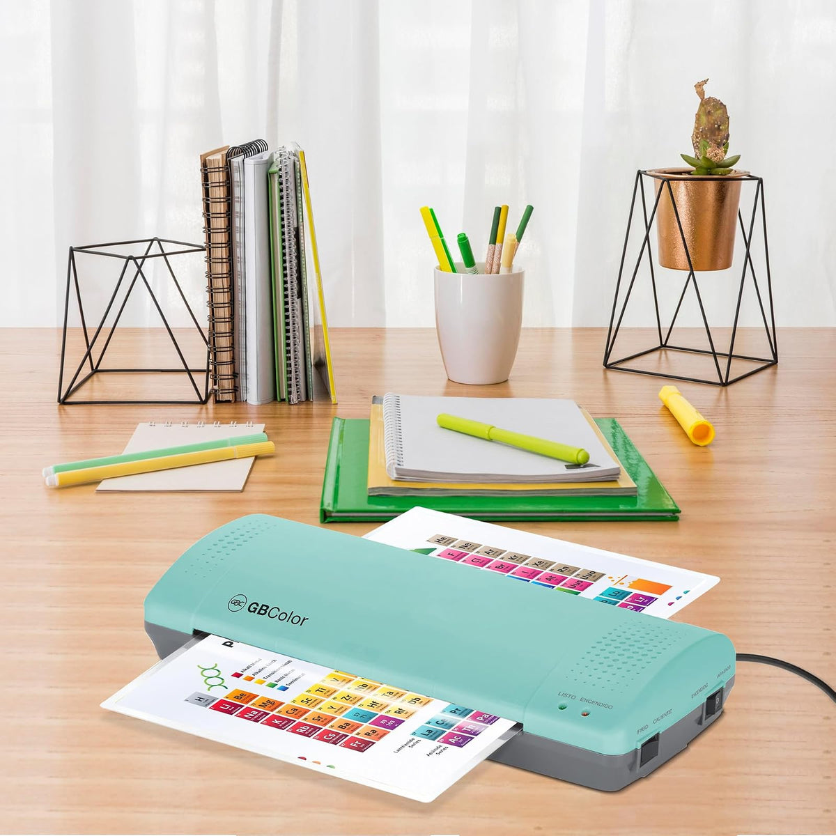GBC Enmicadora térmica 9" (22cm), Tamaño Carta, GBCOLOR Aqua para micas de 3 y 5 milésimas. P7166