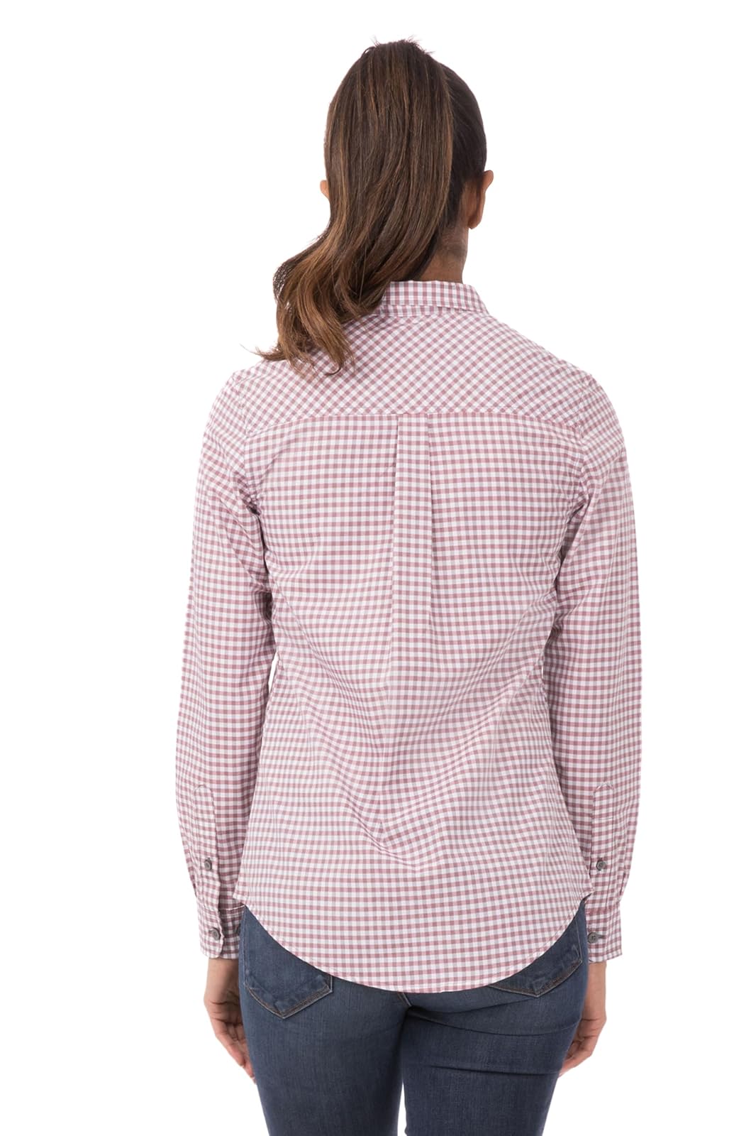 Chef Works Women's Modern Gingham Long Sleeve Dress Shirt