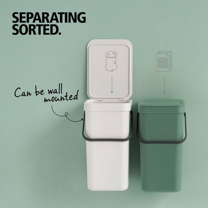 BRABANTIA | Bote de Basura Cubo Sort & Go | 12 Litros | Color Verde