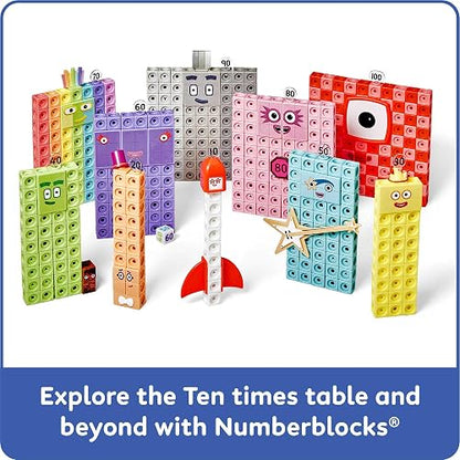 hand2mind Numberblocks Heroes with Zeroes MathLink Cubes, Juego de Actividades de Aprendizaje Preescolar, manipuladores de matemáticas, jardín de Infantes, Bloques de conteo, Cubos de Enlace de