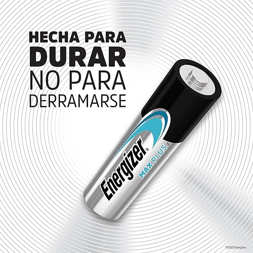 Energizer - Pilas Alcalinas AA, MAX Plus, 1.5V, Paquete de 4 | Vida útil hasta 12 años sin uso, para controles, juguetes y dispositivos de alto consumo, resistentes a fugas