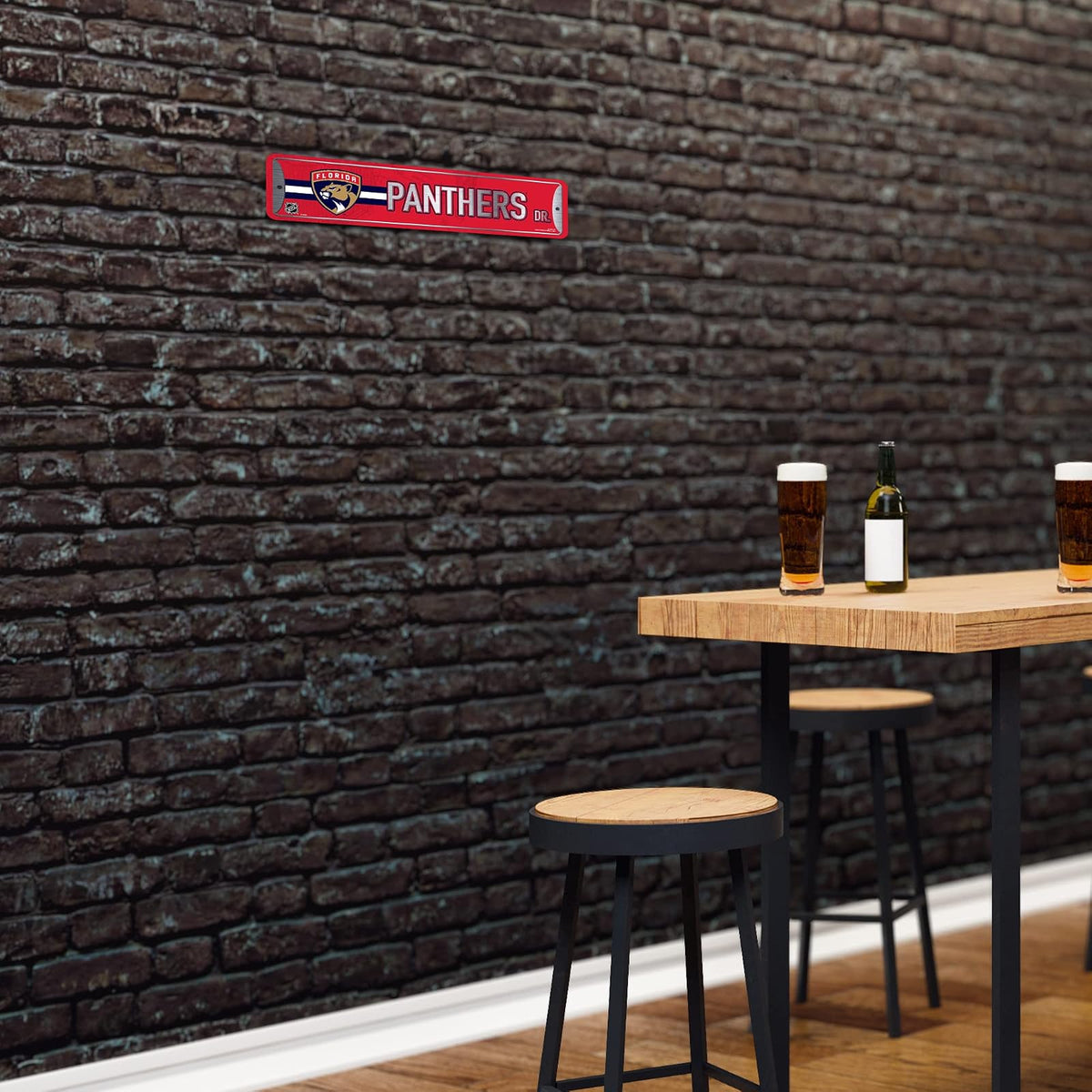 Rico Industries NHL Colorado Avalanche - Letrero de metal para decoración del hogar (4 x 15 pulgadas), ideal para el hogar, oficina, recámara y cueva de hombre, hecho en plata