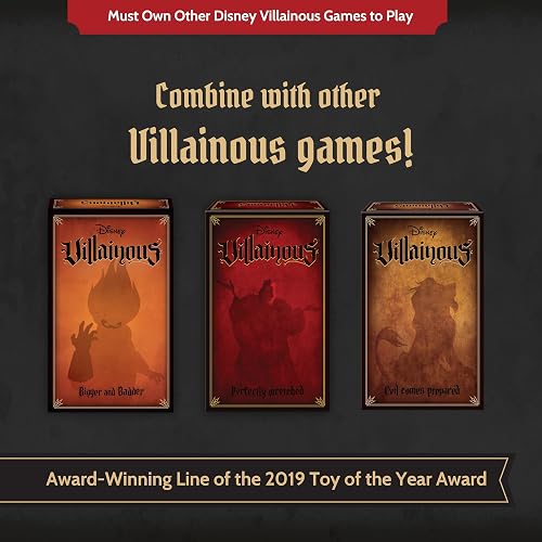 Ravensburger Disney Villainous Filled with Fright - Juego de Mesa de Estrategia - Únete a Oogie Boogie, Lock, Jack Skellington y más, Nueva expansión villana - Línea galardonada - A Partir de 10 años