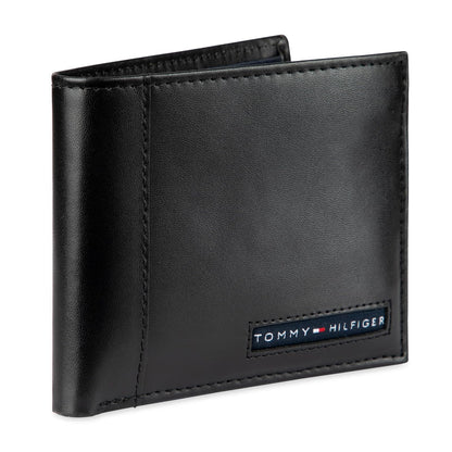 Tommy Hilfiger, Cartera multiusos de piel para hombre,