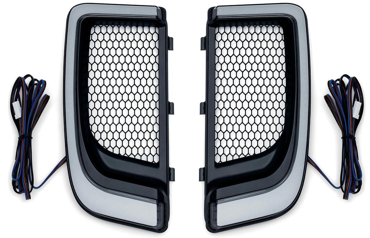 Kuryakyn Luces LED de Señal de Giro 5064 para Motocicletas Harley-Davidson 2014-2020, Negro Satinado, 1 Par