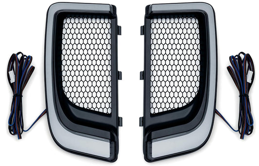Kuryakyn Luces LED de Señal de Giro 5064 para Motocicletas Harley-Davidson 2014-2020, Negro Satinado, 1 Par