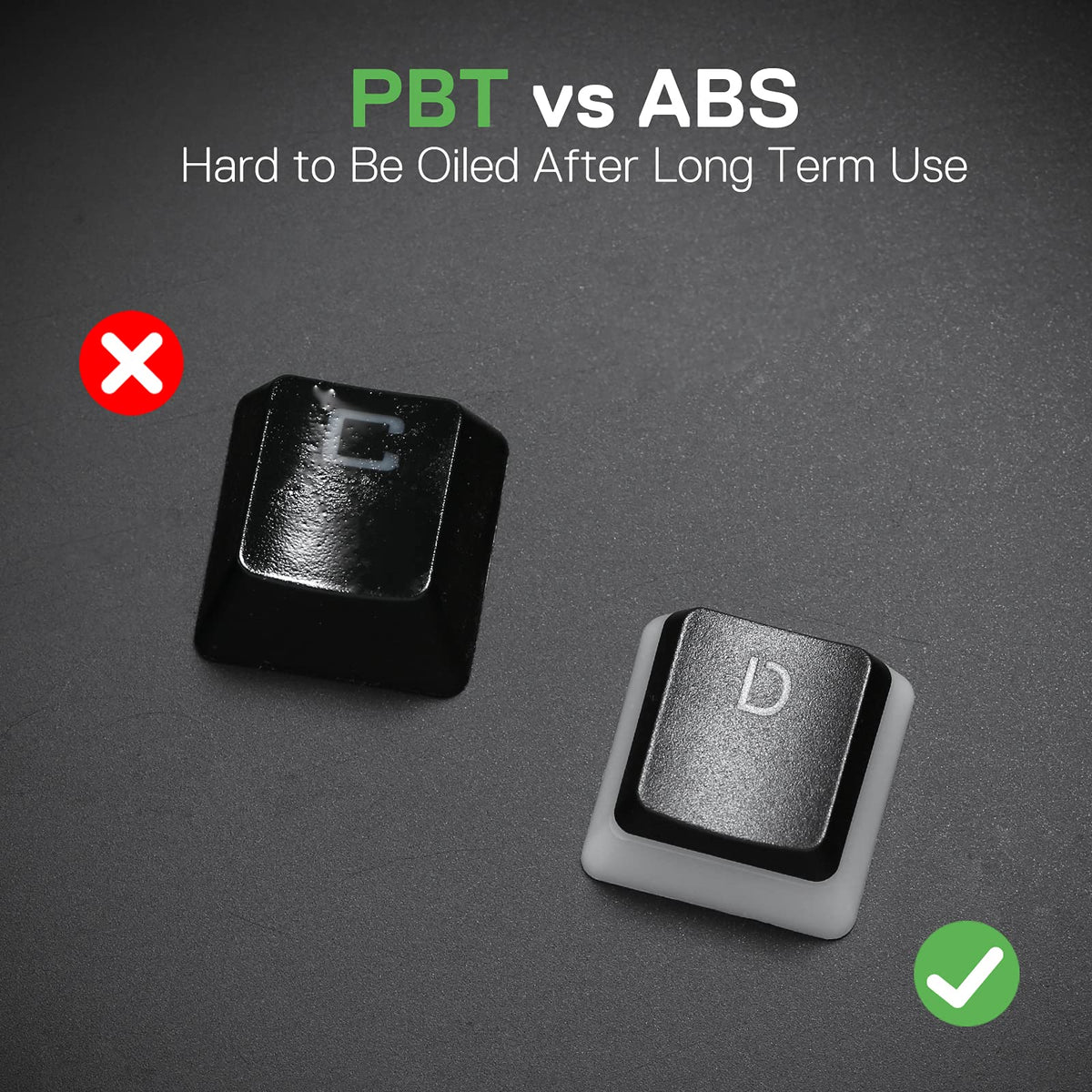 Redragon A130 - Teclas de pudín Negro, Juego de 104 Teclas estándar Doble PBT con Capa translúcida para Teclado mecánico, Perfil OEM, diseño ANSI en inglés (EE. UU.)