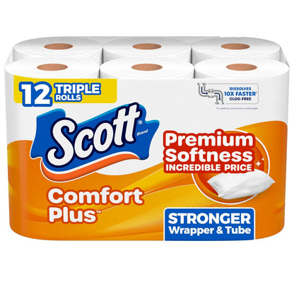 SCOTT CMFRT+ - tela de baño triple RL, paquete de 12 unidades 231 FSC MIX SGSCH COC 005460