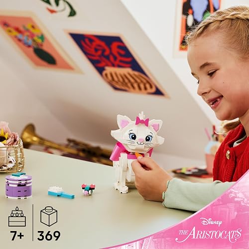 LEGO | Disney Los Aristogatos: Adorable Marie – Set de Construcción para Amantes de los Gatos – Personaje Disney Articulado – Regalo para Niñas y Niños a Partir de 7 Años – 43286