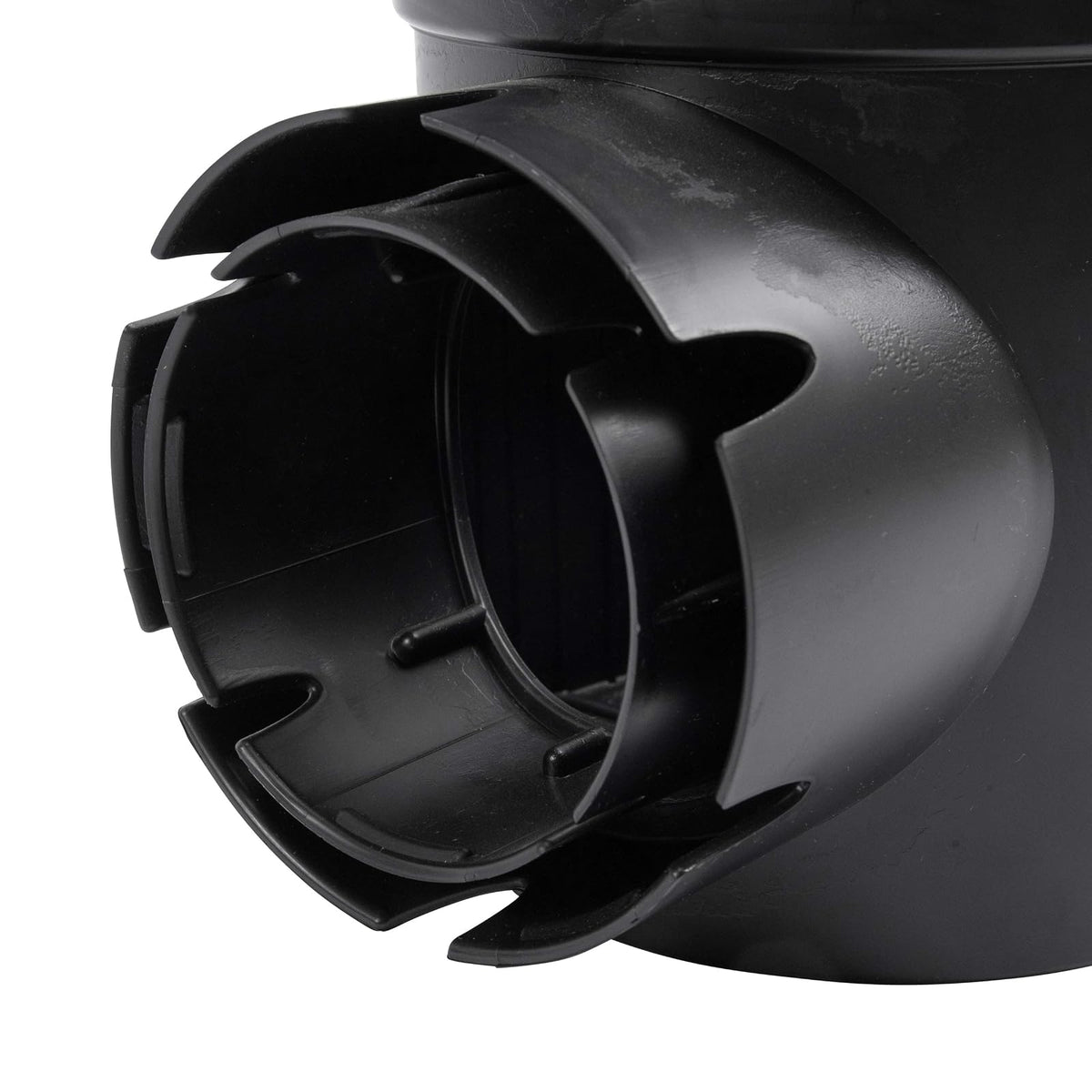 NDS - 101 desagüe de lavabo redondo Spee-D, 1 salida, se conecta a tubos de drenaje de 3 pulgadas y 4 pulgadas, gestiona flujos de agua ligeros, 6 pulgadas, plástico, negro