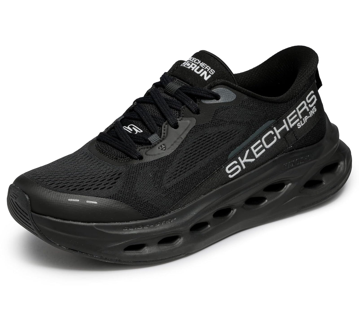 Skechers Max Cushioning Glide Step Slip-Ins Zapatillas Hombre - 28.0 cm - Negro - Negro