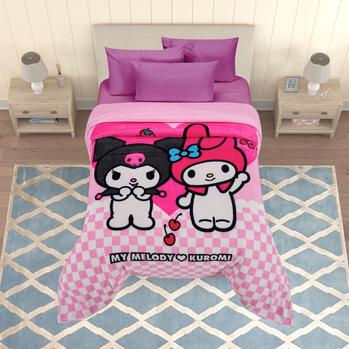 Cobertor Serenity Matrimonial Kuromi y My Melody