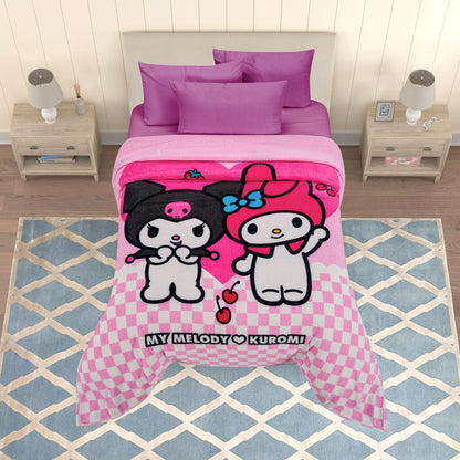 Cobertor Serenity Matrimonial Kuromi y My Melody