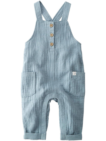 little planet by carter's Organic Cotton Gauze Overall Jumpsuit Mono bebés niñas