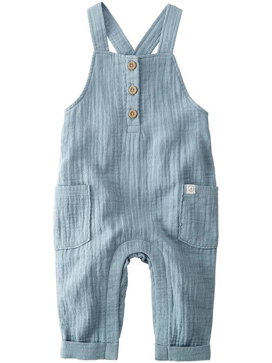 little planet by carter's Organic Cotton Gauze Overall Jumpsuit Mono bebés niñas