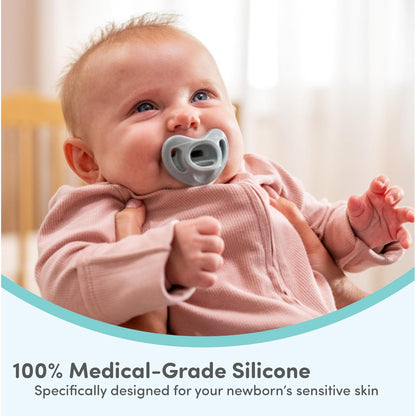 NUK Chupones de ortodoncia cómodos 100% silicona, 0-6 meses, moda rosa, colección atemporal, 5 unidades