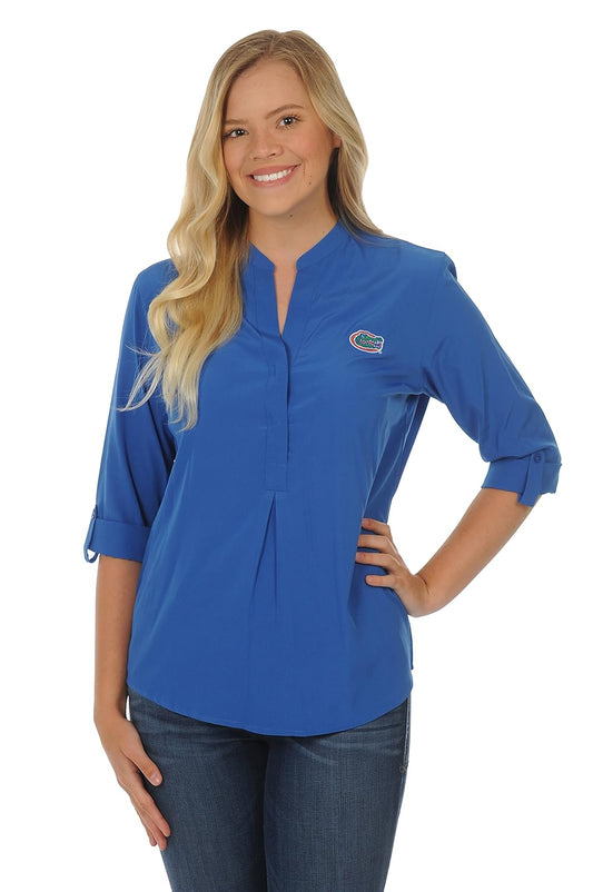 NCAA Playera Estilo túnica con Botones para Mujer