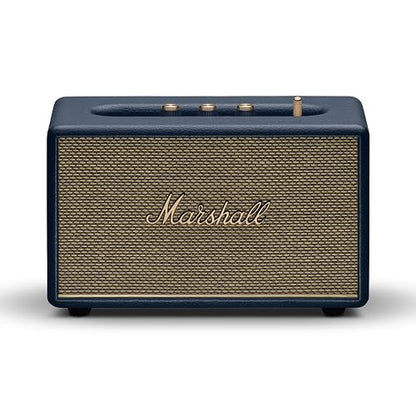 Marshall Acton III Bocina Bluetooth – Sonido Estéreo Potente con Controles de Bajos y Agudos | Funciona Conectada a la Corriente | Entrada Auxiliar de 3.5 mm | Azul Medianoche