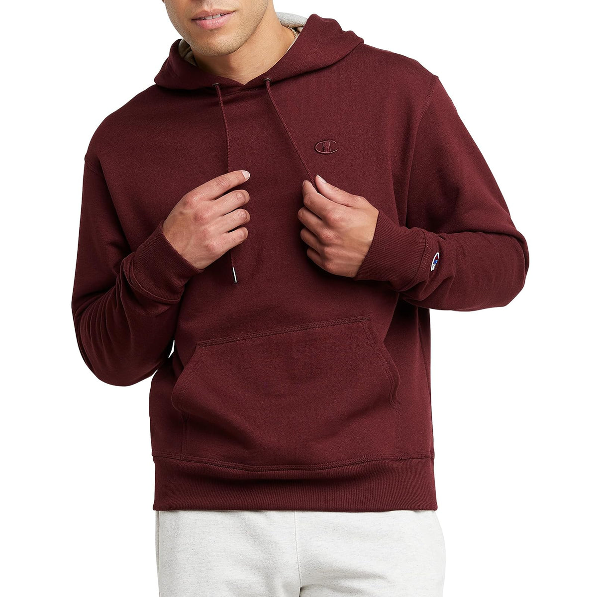 Champion Sudadera Powerblend con Capucha para Hombre - 2XL - Granate